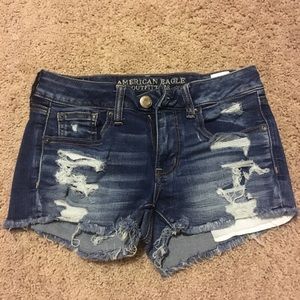 Distressed American Eagle Short Shorts